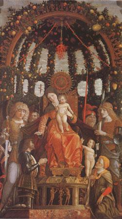 Andrea Mantegna Virgin and Child Surrounded by Six Saints and Gianfrancesco II Gonzaga (mk05) Sweden oil painting art